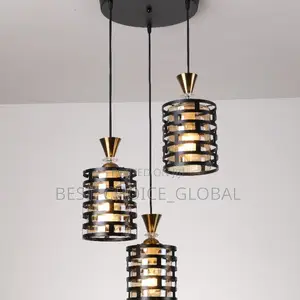 Luxury Modern Dropping Pendant Light 3in1 Complete With Led Bulb