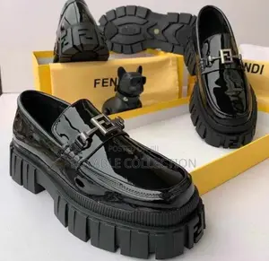 Fendi Roma "High-Sole" Patent Leather Loafers