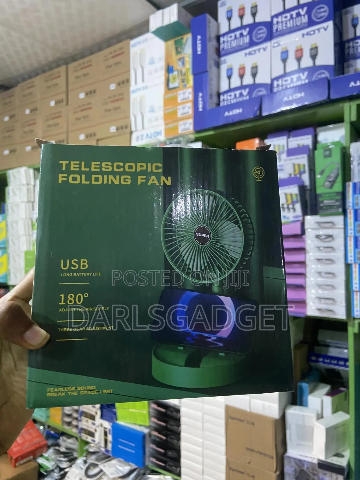 Portable Telescopic Folding Rechargeable Desktop Fan Usb Cool