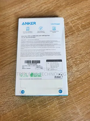 Anker Nano Usb C to Hdmi Cable 140w Pd at 60hz, Thunderbolt 5/4/3