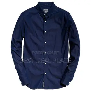 Superdry Long Sleeve Indigo Slim Fit Shirt (Original Uk Import)