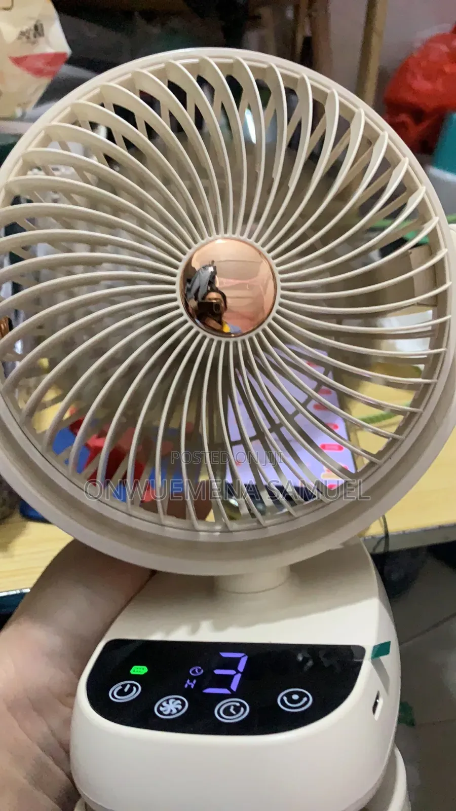 Usb Rechargeable Automatic Rotating Fan