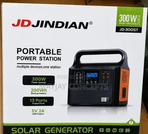 Jdjindian 300w Portable Solar Generator Power Station Backup|Tv|Laptop