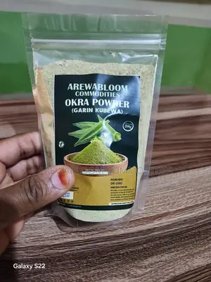 Fresh Okro Powder, Smooth Draw Soup Ingredient Clean Well Packaged