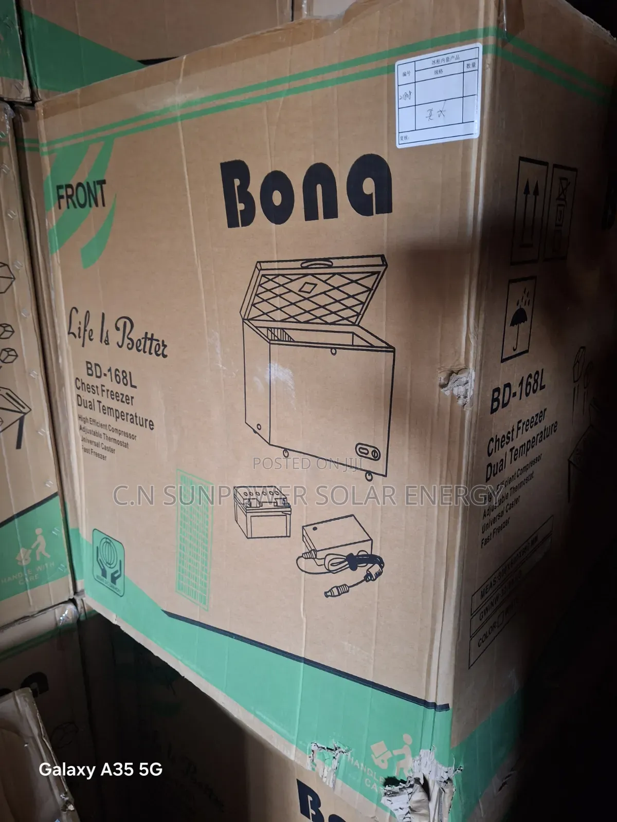 318l Ac/Dc Bona Solar Freezer /Icemaker Fridge