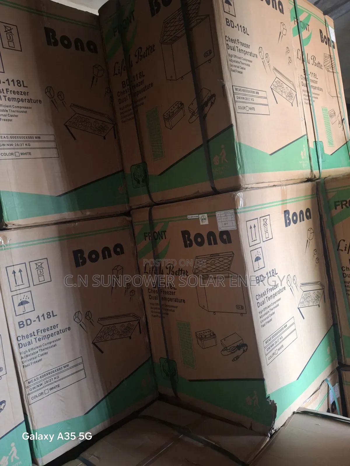318l Ac/Dc Bona Solar Freezer /Icemaker Fridge