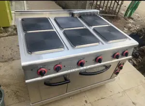 Six Burners Electric Stainless Steel Cooker With Oven