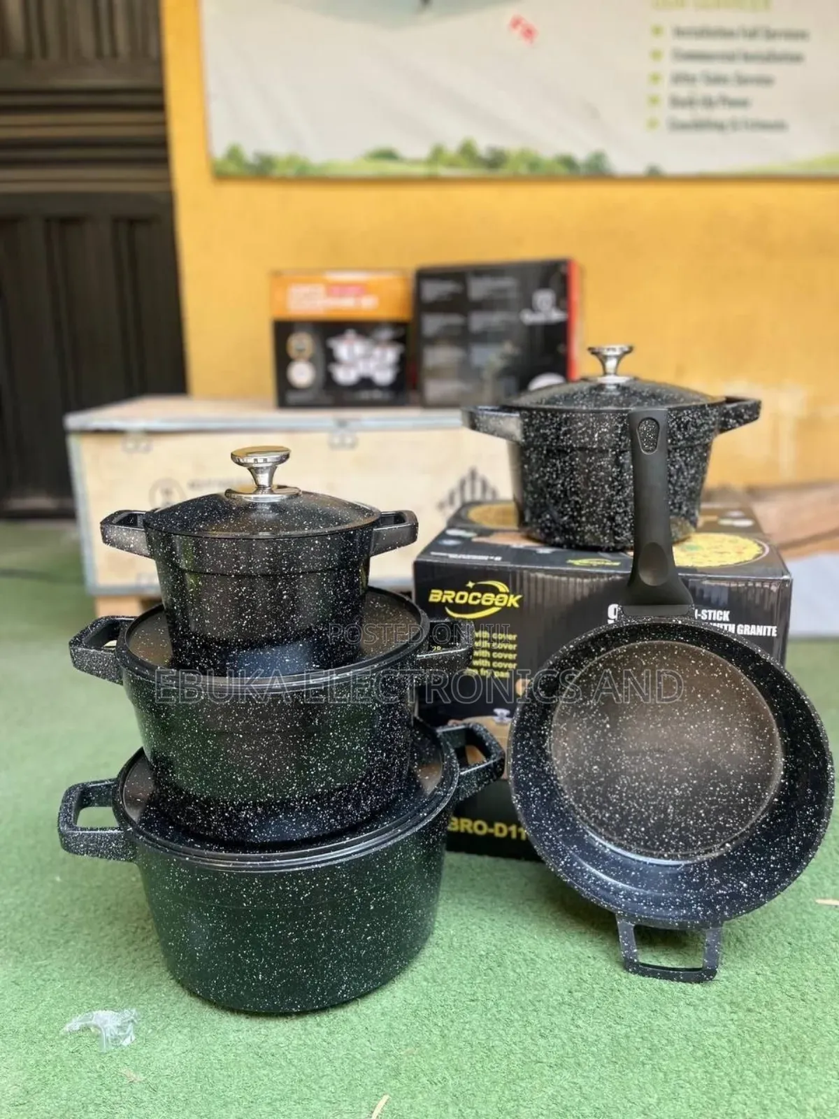 Brocook D-11 9 PCS Granite Cookware Set Is Available Now