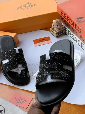 Original Italian Hermes Men's Slippers