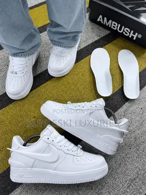 Original Ambush X Nike Air Force 1 Low Sp All White Sneakers