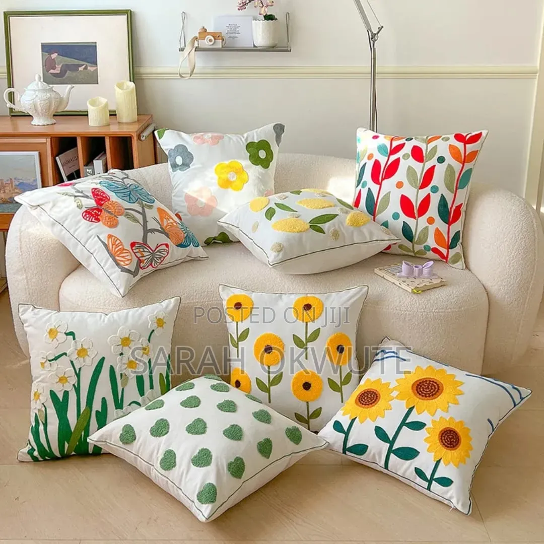 Embroidered Throw Pillows