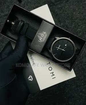 Tomi Simple Leather Analog Watch
