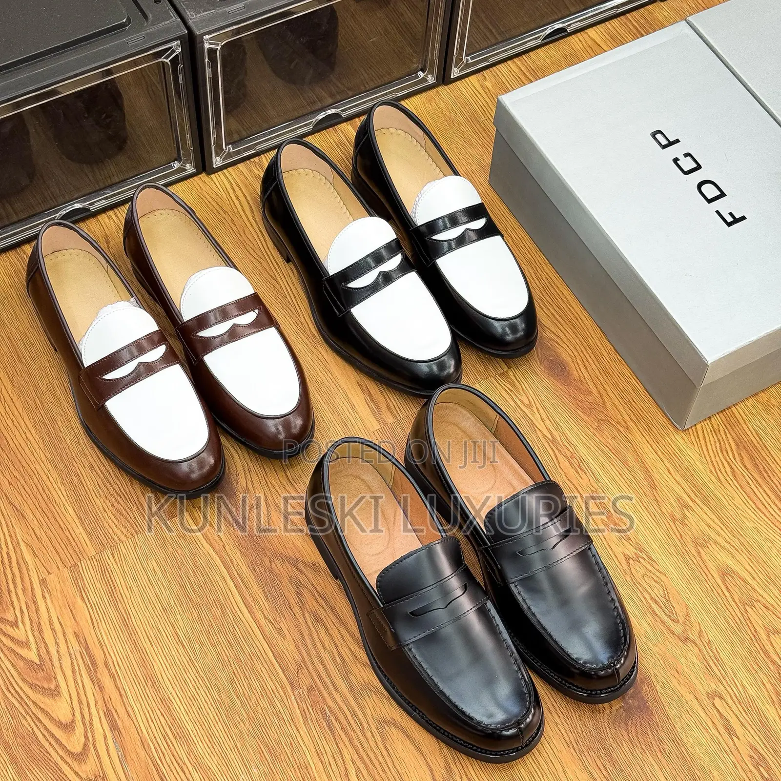 Original FDCP Two—Tone Penny Loafers Shoes