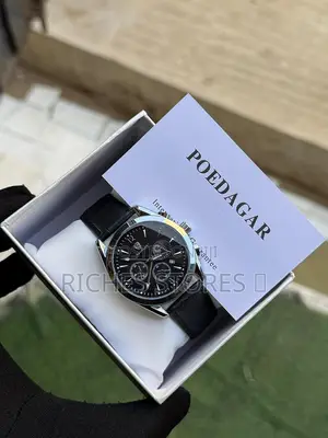 High Quality Round Face Poedagar Leather Watch