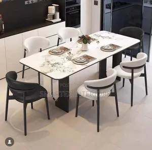 Imported Quality Marble Top Dining Table With Chairs