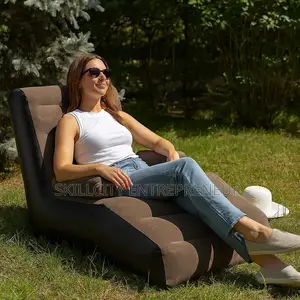 Portable Single Seater Recliner Sofa Bed Set With Pump