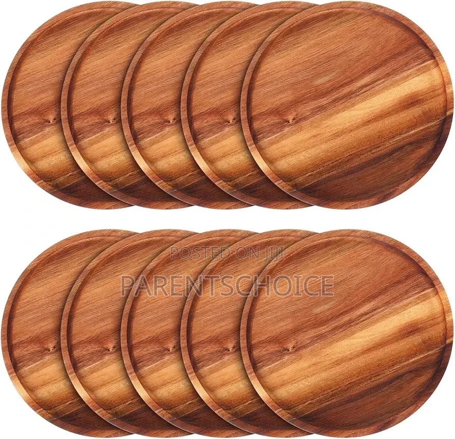 Acacia Wooden Dinner Plate- Small / Big