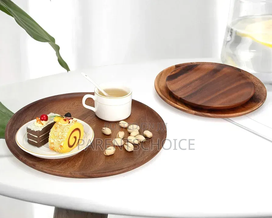 Acacia Wooden Dinner Plate- Small / Big