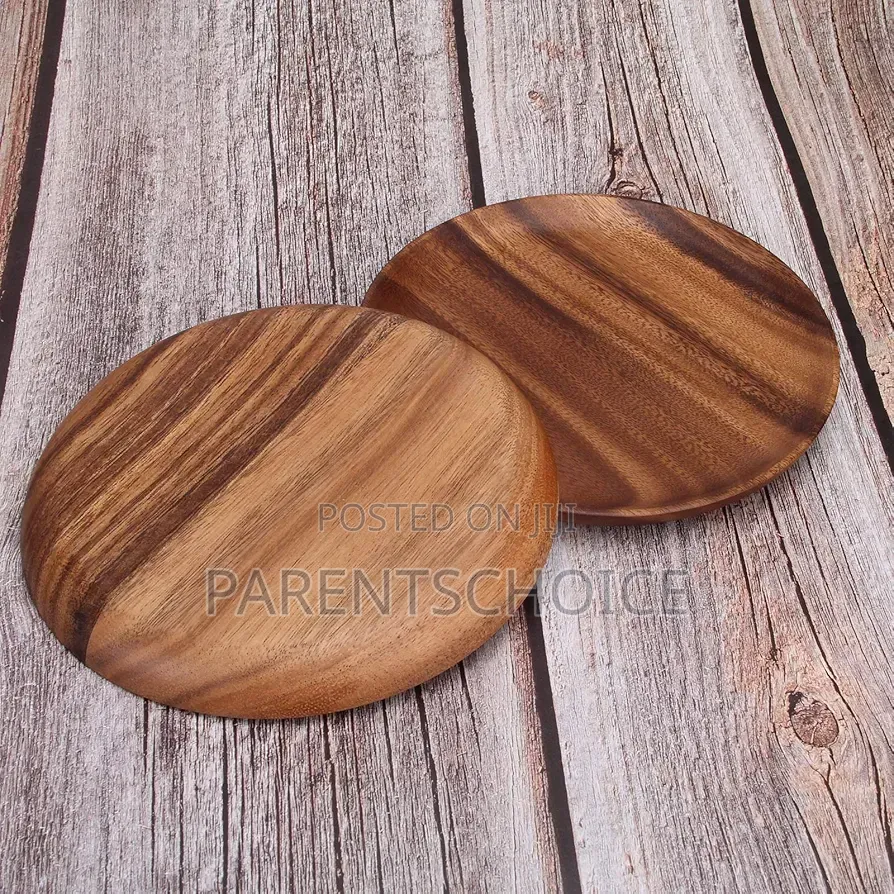 Acacia Wooden Dinner Plate- Small / Big