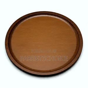 Round Wooden Serving Plate - 25cm