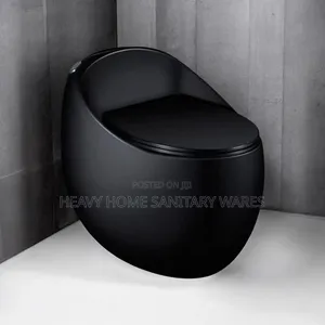 Dark Black Water Closet