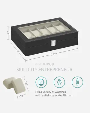 12 Slots Leather Watch Case