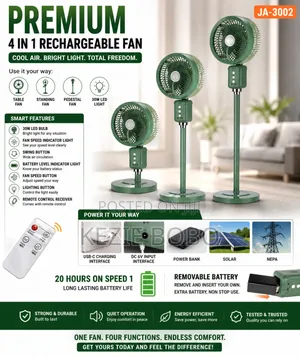 4in1 Rechargeable Fan