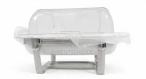 Stainless Steel Rectangular Chafing Dish With Glass Dome Lid