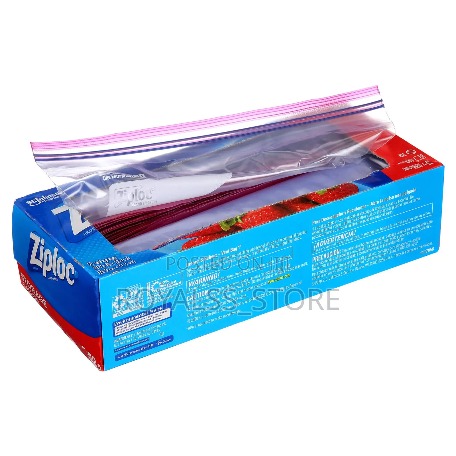 Ziploc Easy Open Tabs Storage Gallon Bags