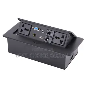 Desk/Table Power Strip Recessed for Home Office Cable