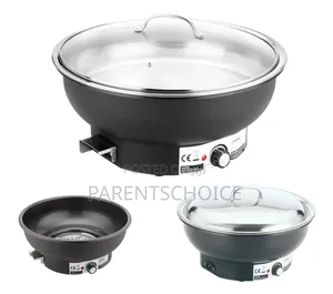 Sunnex Electric Black Chafing Dish With Glass Lid - 6litre