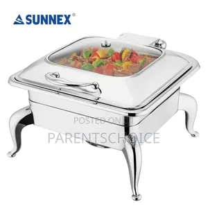 Sunnex 5.5l 2/3 Chafing Dish Fuel/Electric Heating Chafer