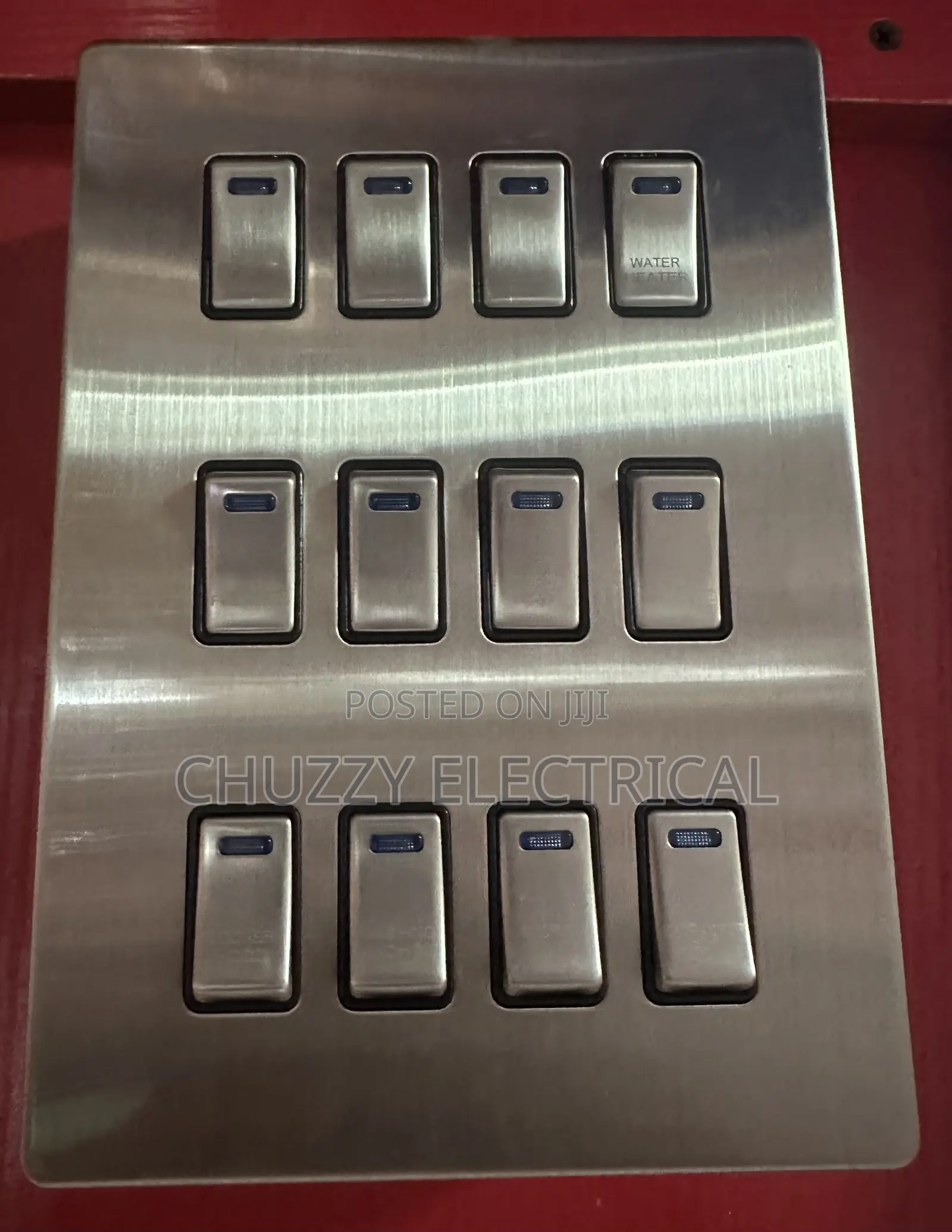 12-Gang Labeled Neon Switch