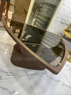 Premium Imported Luxury Curved Glass Centre Table