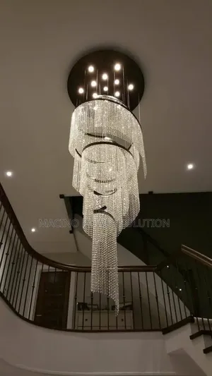 Spiral Design Crystal Chandelier