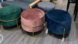 Luxury Velvet Padded Ottoman Stool(Big Size)