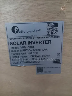 Felicity Solar 10kva/48v Ivpm Hybrid Solar Inverter