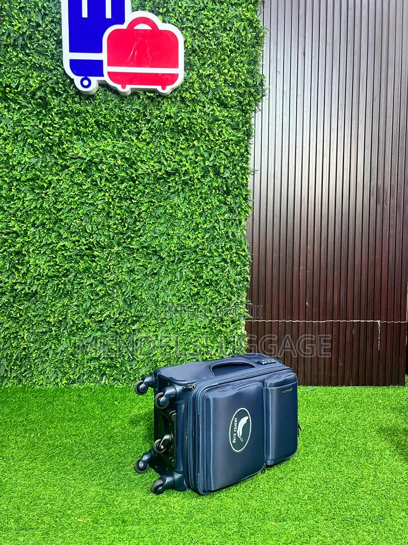 Durable Navy Blue Soft Shell Luggage Set
