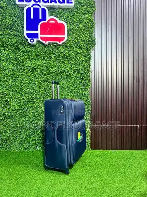 Durable Navy Blue Soft Shell Luggage Set