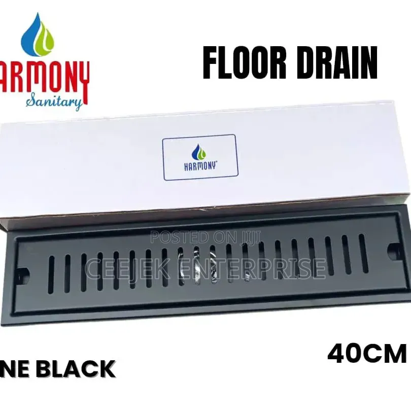 40cm Black Line Floor Drain