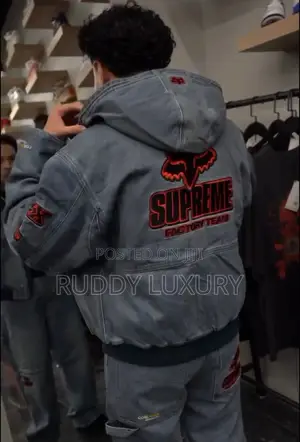 *Supreme X Fox Racing Hooded Work Jacket 'Blue'*