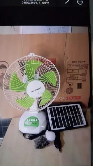 Solar Fan With Panel and Bulb