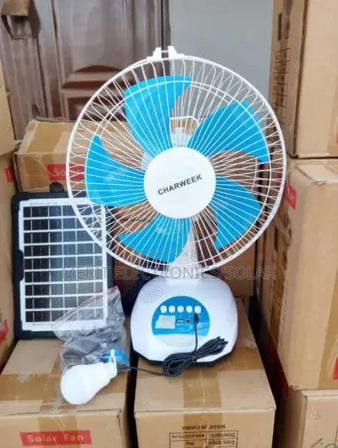 Solar Fan With Panel and Bulb
