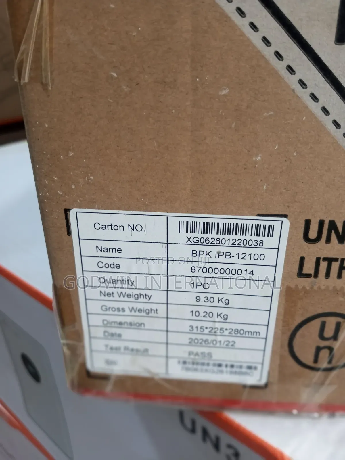 Itel Lithium Battery 12v 100ahm