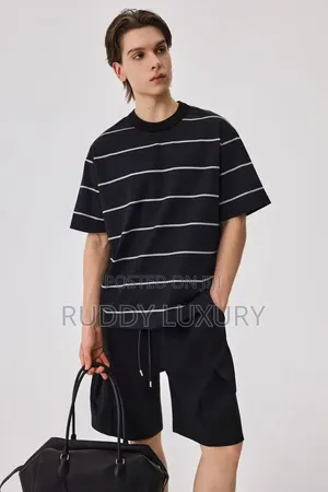 Premium Stripe Knit Polo Shirt