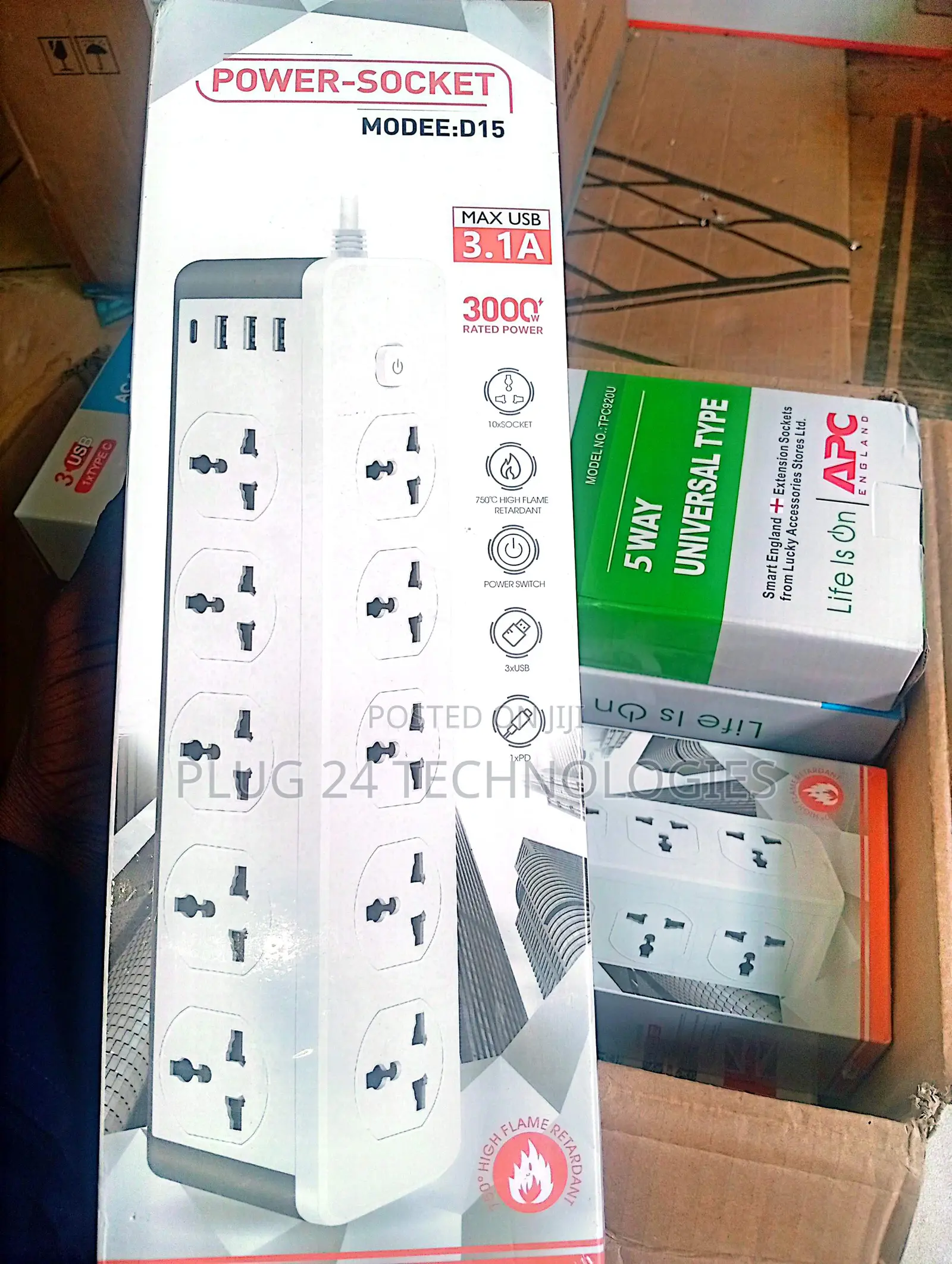 Modee D15 10-Way Heavy Duty Power Socket