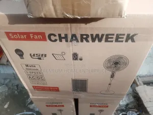 Charweek Rechargeable Solar Fan 16 Inches