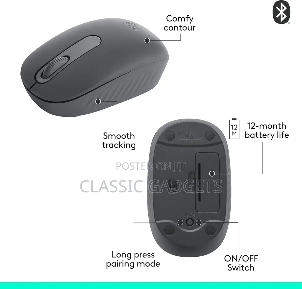 Logitech M196 Bluetooth Wireless Mouse)