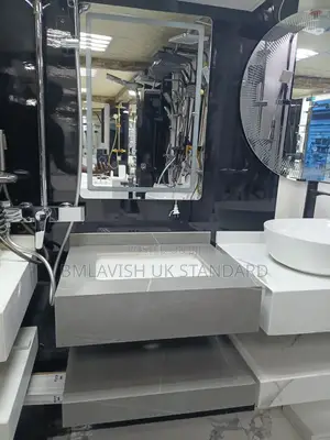 Ceramic Cabinet Basin With Mirror Set