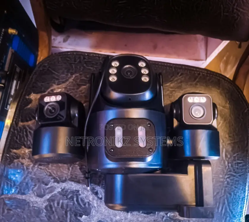 Three Lens Solar Security Camera